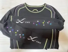【新品】CW-X ロングスリーブTシャツ 黒 星型プリント