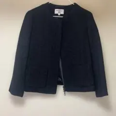 UNIQLO CARINE ROITFELD ノーカラージャケット L ブラック