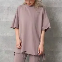 アナップ　スウェットミニ裏毛ダメージトップス