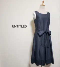 UNTITLED アンタイトル 切り替えデザインタック入りワンピース 黒 1