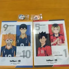 ハイキュー!! キャラクタークリアファイル 2枚セット　缶バッチ2