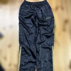 ASICS アシックス ナイロンパンツ シャカシャカパンツ L 紺のサムネイル