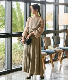 ボレロセットキャミドレス　ベージュ