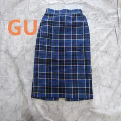 GU チェック柄タイトスカート