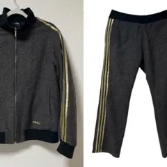 希少 セットアップ アディダス ウール トラックジャケット XL ゴールド