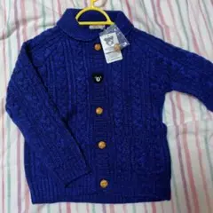 DOUBLE B ニットカーディガン 120cm 青