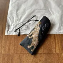 ミナペルホネン　メガネケース　キルト　wolf