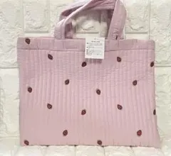 手提げ レッスンバッグ 苺柄 いちご イチゴ ピンク 西松屋 バースデイ 入園