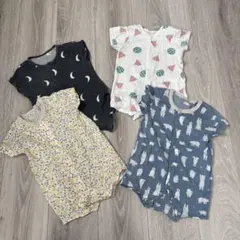 西松屋 夏物ロンパース 60〜70cm 4点セット