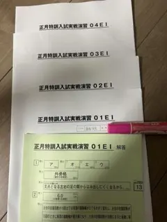 sapix小6 正月特訓入試実戦演習プリント AEA(麻栄浅)コース