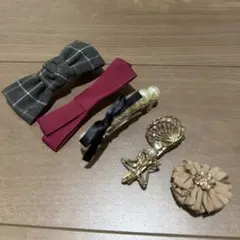 ヘアアクセサリー 5点セット まとめ売り バレッタ クリップ