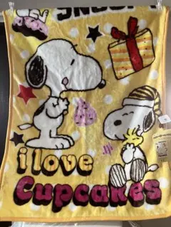 スヌーピー カップケーキ ブランケット 100×140cm