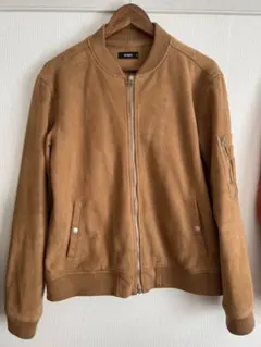 ブラウン MA-1ジャケット スエード