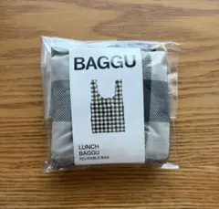 ◆ BAGGU バグー　LUNCH チェック ブラック×ホワイト　LOFT限定