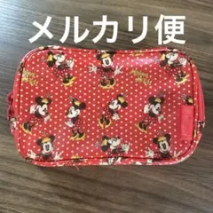 Disney ミニーマウス ポーチ レッド ドット柄