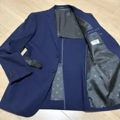 未使用級✨オリヒカ 春夏 テーラードジャケット ストレッチ L ネイビー 高級感のサムネイル