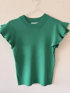 DONA MARIE フリル袖 グリーン Tシャツ サイズ38のサムネイル