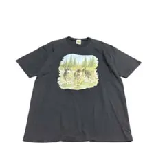 ［希少］90s カナダ製 狼 アニマル ヴィンテージTシャツ グリーン 希少］90s カナダ製 狼 アニマル柄 ヴィンテージTシャツ グリーン L