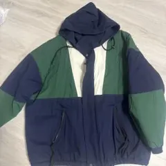BEAMS HEART ナイロンジャケット Lサイズ ネイビー/グリーン