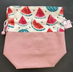 フェイラー巾着(新品、未使用品)スイカ FEILER - 新品未使用 フェイラー スイカドット 巾着バッグ