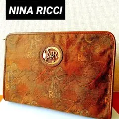 匿名配送NINA RICCI★ニナリッチ★クラッチバッグ★ハンドバッグ★ブラウン