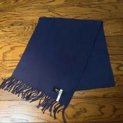 MONO COMME CA ネイビー マフラー フリンジ付き