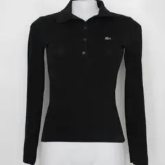 LACOSTE ブラック 長袖ポロシャツ