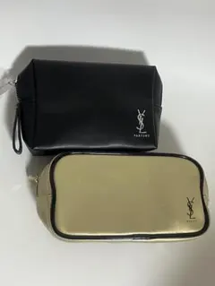 YSL ポーチセット ブラック ゴールド