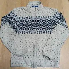 UNIQLO フリースジャケット ノルディック柄 Mジップアップ