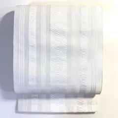 6k534 名古屋帯　夏帯　夏物　紗　博多帯　献上柄　白　柄物　和装　着物