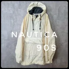 ✴️【90s・香港製】NAUTICA　アノラックパーカー　旧タグ　アイボリー