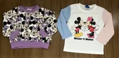 90センチ トレーナー ロンT ミッキー ミニー 長袖 ベビー服 子ども服
