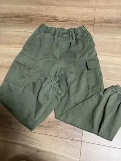 GU オリーブグリーン カーゴパンツ 140