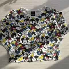 ベビードール　ミッキー　ドナルド総柄　ロンT 難あり　キッズ　トップス　長袖