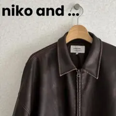 niko and ... フェイクレザーフライトブルゾン