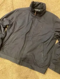 90sビンテージラルフローレンライナー付スイングトップナイロンジャケットL/紺