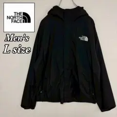 ノースフェイス ナイロンジャケット 海外限定 ロゴ刺繍 ブラック メンズ L