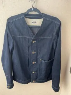 World Workers ノーカラー デニムジャケット