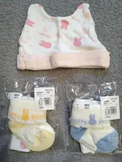 ミッフィー ベビー靴下 帽子 セット