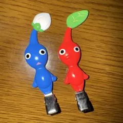 ピクミン 赤ピクミン 青ピクミン　ヘアクリップ
