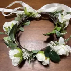 花冠　ベビー　結婚式　花かんむり