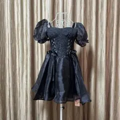ゴスロリ風 ブラック ドレス コスプレ衣装
