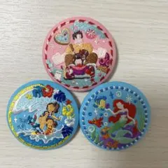 刺繍缶バッチ シュガーラッシュ スティッチ アリエル