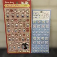 【正規品】ハローキティ ボンボンドロップシール　CUTPIECEシール2枚セット