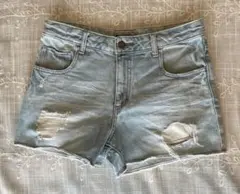 can two デニムショートパンツ Ｓ ライトブルー