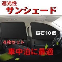 車内カーテン　遮光サンシェード ブラック 車中泊 マグネット 磁石　10個のサムネイル
