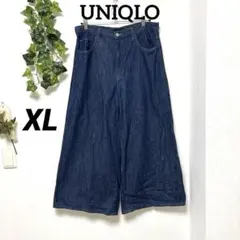 【ユニクロ】ハイライズスーパーワイドジーンズ ブルー 32インチ XLサイズ