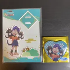 ナンジャタウン 忍たま乱太郎 摂津のきり丸 アクリルスタンド ハート型缶バッジ