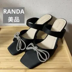 RANDA ビジューリボンミュールサンダルのサムネイル