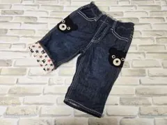 ミキハウス　ダブルB　刺繍デニム半ズボン 120cm